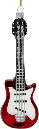 SIKORA E-Gitarre besondere Weihnachtskugel Glas Christbaumschmuck Deko Figur Weihnachten Anhänger Ornament - Meisterstücke - BS746