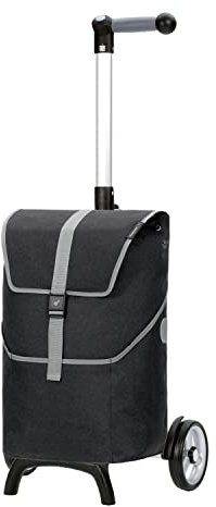 ANDERSEN Einkaufstrolley - Shopper Fun Mikkel schwarz 37 L Einkaufsroller, Rucksack, Thermo, vielseitig, Aluminium, Griff ergonomisch, leicht