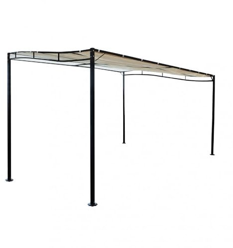 Briconess.com Gazebo Veranda in Acciaio pergola addossata autoportante 3x4 mt Demetra
