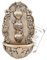 Holy Water Font for Home Catholic Decor - Bronze Finish Sacred Heart Holy Water Holder for Wall, Lord's Prayer Card - Holy Water Font for Wall, Altar, Home - Fuente De Agua Bendita - 2 Items Set