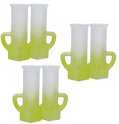 Set da 6 Bicchiere vodka limoncello liquori amari fresco bicchierino freezer 7cl giallo e bianco satinato bar pub ristoranti hotel cicchetti shot bodega