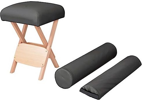 Générique Tabouret de Massage Pliant siège 12 cm d'épaisseur 2 traversins,Santé & beauté, Hygiène personnelle, Massage & Relaxation, Fauteuils de Massage, Noir (Poids 3.75KG)