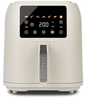 Girmi Fg92 Ecofrit Deep Luftfritös Xxl 8 Liter, 1700 W, Nonstick-Behållare, Digital Display Med 7 Program, Säkerhetsknapp, Receptbok Ingår, Matowy Beż