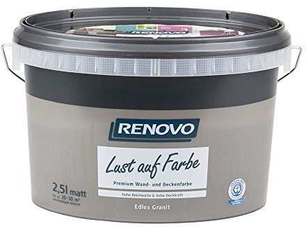 Trendfarbe Edles Granit 2,5 L Renovo Lust auf Farbe - Wandfarbe Deckenfarbe