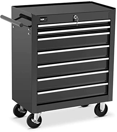 MSW Motor Technics MSW MSW-WWG-11 Werkzeugwagen 7 Schubladen bis 60 kg abschließbar, Groß