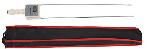 Hztyyier Getreide-Feuchtigkeitsmesser, LED-Anzeige, Dual-Stahlnadel-Feuchtigkeitsdetektor für Strohgras (L)