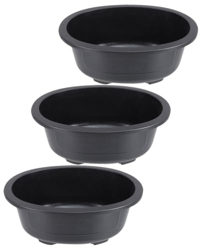 POPETPOP 3pezzi Fioriere Ovali Per Bonsai Drenaggio Vasi Plastica Leggera Per Giardino Ufficio e Balcone Per Piante Di Grandi