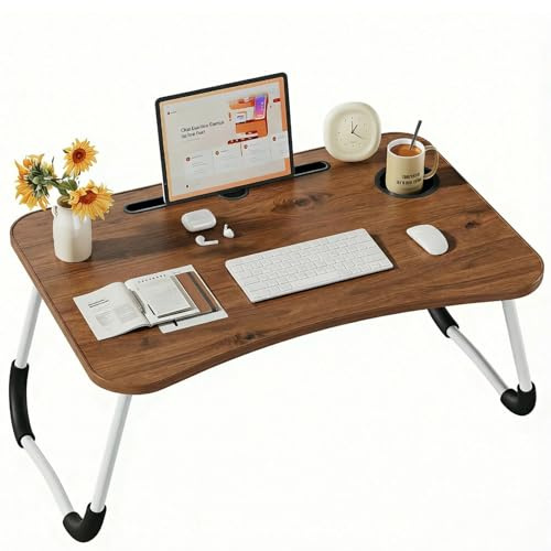 DECODEKO Bandeja para Cama Plegable, Mesa Cama Ordenador, 60x40x28cm