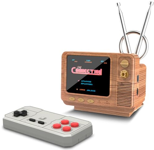 Mini consola de juegos de mano retro para TV, juegos clásicos con licencia JALECO, juguete portátil para juegos con tarjeta TF para ampliar los juegos de los años 80 y 90, compatible con dos jugadores