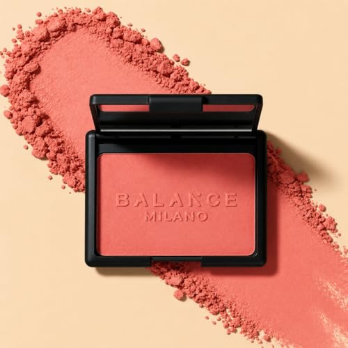 Blush Polvere Ultra-Fine a Base di Pigmenti Minerali - Made in Italy - 14g | Fard in Polvere Vegan & Talc Free - Effetto Naturale e Radioso Vitamina E - Guance, Zigomi, Palpebre - Make Up BALANCE MILANO