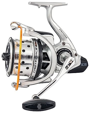 Trabucco Mulinello da Pesca Castforce XLT 6500 per Pesca a Fondo Surfcasting Beach Ledgering da Lancio con Babina Grande Che Permette la Fuoriuscita Fluida del Filo per Raggiungere Distanze Maggiori