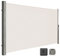 LARMNEE Seitenmarkise, ausziehbar, 190 x 450 cm, Sichtschutz, Sonnenschutz, Blickdicht, Seitenrollo, für Balkon, Terrasse, Garten, Beige EBE1945BP02