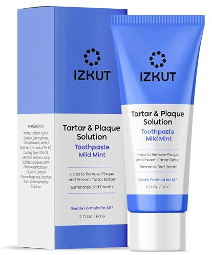 Plaque & Tartar Remover Toothpaste for Teeth: Removes Plaque & Controls Tartar Build-up - Long-Lasting Fresh Breath, Deep Cleansing & Gum-Friendly Formula (Mild Mint)