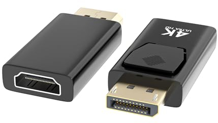2 Stücke Displayport auf HDMI,4K DP auf HD, Unidirektional Displayport auf HDMI Adapter für Dell,Lenovo,HP,GPU,AMD