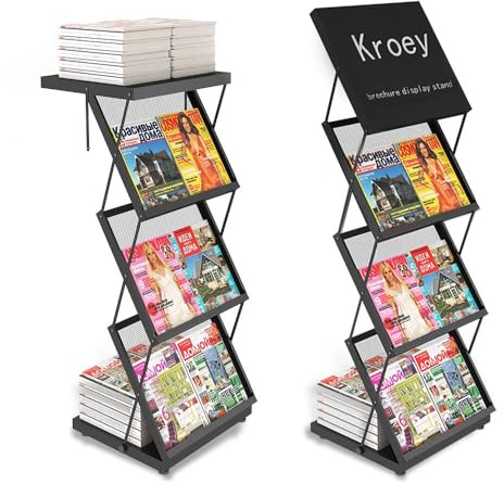 Kroey foldable brochure display stand,magazine holder for exhibition and trade show,Office magazine rack