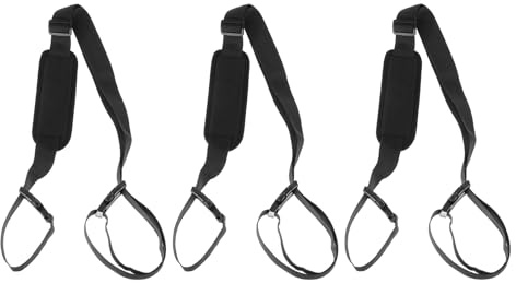 PATIKIL Carrying Beach Chair Straps, 3 Pack Adjustable Beach Chair Straps Shoulder Carrying Straps for Folding Chair Backpack, Black