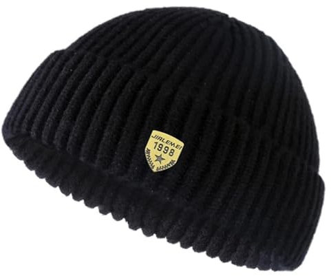 Hasdnker Berretti in Maglia Cappelli Cappellini Berretti Cappello Berretto da Uomo Stile Street Hip Hop Berretti Senza Visiera Berretto Largo Melone Polsino Berretti da Pescatore Docker Cappelli Inve