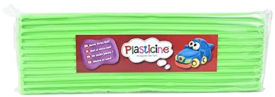 Plasticine 400g, Neon Grün, Modelliermasse für Animatoren und Modellbauer, leicht zu formen, ideal für Skulpturen, Modelle und Stop-Motion