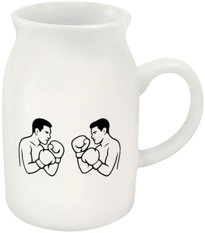Azeeda 300ml 'Boxing Face Off' Ceramic Milk Jug (MJ00019789)
