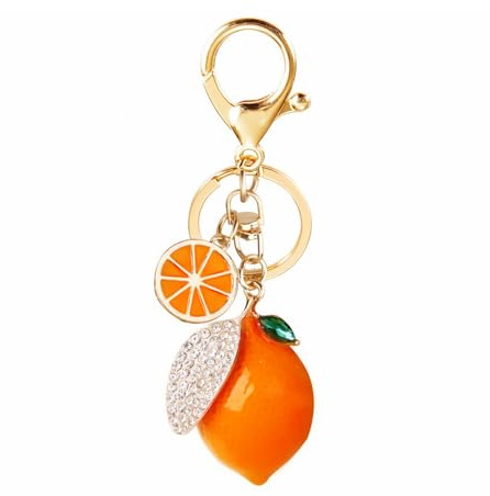 HuiYStar Porte-clés Charm de Sac à Main Fruit Mignon Accessoires Sac Citron Brillant Charm de Sac pour Femmes