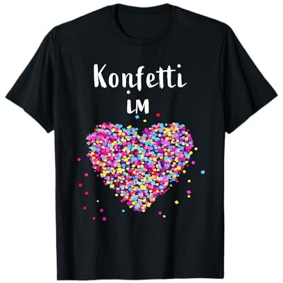 Konfetti im Herzen Fasching Karneval Konfetti Kostüm Outfit T-Shirt