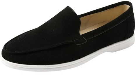 Pantofole e mocassini da uomo, mocassini, scarpe da mokkasin, scarpe da tuta, penny loafer, leggere, scarpe da lavoro, scarpe basse, colore nero, 40
