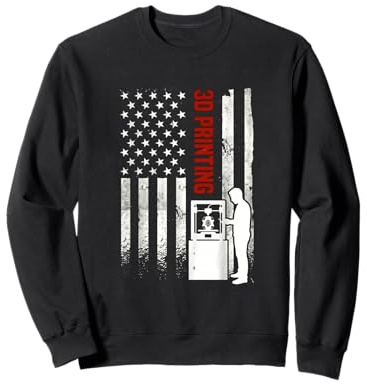 3D Printing American Flag Distressed USA Patriotic Maker Sweatshirt