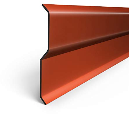 Aluminiumblech Wandanschlussleiste Wandanschlussschiene 1 Meter Farbe ZIEGEL