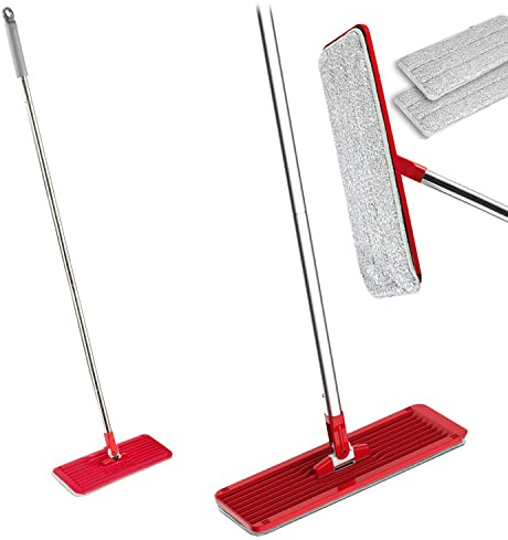 Green Blue GB870 MaxiClean Platt Moppset Med 2 i 1 Rengöringshink 5,7L Moppset Golvtorkare Mopp Rengöringssystem Renare 360° Roterande Mopphuvud (Ersättningstorkhuvud + teleskophandtag + 2 x reservskydd)