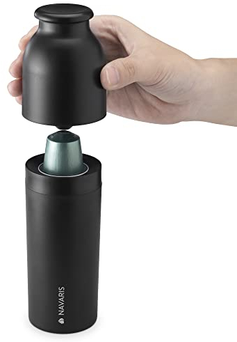 Navaris Coffee Pod Recycling Tool (1 Piece) Recycler For Espresso Pods - Aluminium Capsule Recycling At Home - Black
