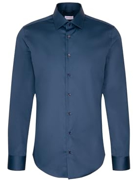 Seidensticker Camicia da Uomo Business, Turchese, 41