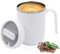 Unzerbrechende Kaffeetassen, 500 ml Edelstahl Trinkbecher mit Löffel und Deckel, bruchsichere Trinkbecher, wiederverwendbare Kinder Tassen für Zuhause, Garten, Picknick, Camping, im Freien (weiß)