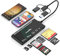 Lecteur de Cartes 7-en-3 USB C Lightning USB 3.0 pour iPhone,iPad,MacBook,Samsung Adaptateur Universel de Cartes mémoire supportant SD,CF,Micro SD,XD,MS,TF pour Windows,Mac OS,iOS,Linux,Android