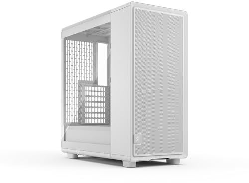 Fractal Design Epoch White - Tempered Glass Clear Tint - High Airflow PC Gaming Case - Mesh Front Panel - Three Momentum 12 Fans Included - Spacious Interior - ATX/mATX/ITX Support