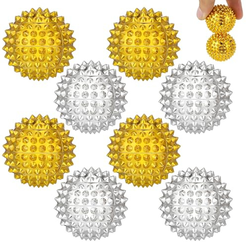 dusaniyali 8 Stück Magnetischer Massageball,Kleiner Igel Ball 32mm | Kleiner Igel Ball Handakupunktur Massagebälle Magnetische Akupunktur Yoga Bälle Durchmesser für Muskelmassage