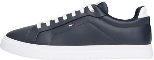 Tommy Hilfiger Uomo Sneakers Court Icon Light in Pelle, Blu (Desert Sky), 41