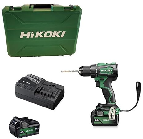 Hikoki Perceuse à percussion 18V - HIKOKI - 2 batteries 18 V 5 Ah BSL1850MA + coffret - DV18DEWJZ