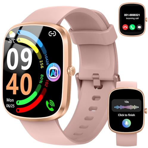 KI-Smartwatch Damen Herren, Schrittzähler Uhr ChatGPT-AI mit KI-Gestützter Gesundheitsanalyse, 1,91 Fitnessuhr mit Herzfrequenz SpO2 Schlafmonitor, IP68 Wasserdicht sportuhren herren 110+Sportmodi