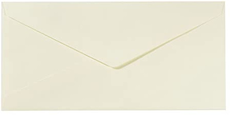 Vaessen Creative Florence Briefumschläge DIN Lang Elfenbein, 5 Stück, für Geburtstagskarten, passende Faltkarten erhältlich, Mittel