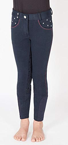 PFIFF 102844 Reithose 'Stella' Kinder Grip Vollbesatz, dunkelblau 128