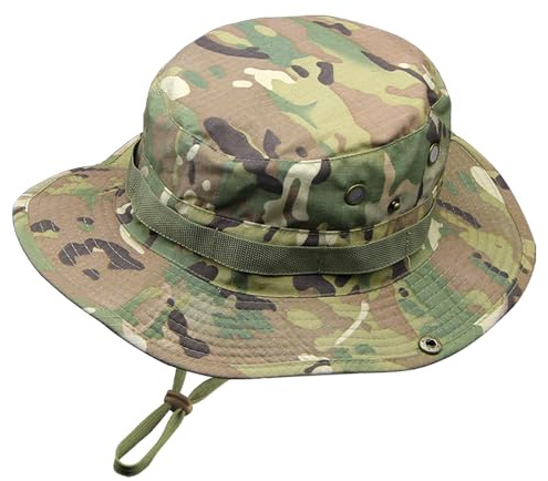 Ciyuhome Buschhut Boonie Hat für Herren Damen, Camouflage Dschungel Hut Bucket Hat Sonnenschutz Outdoor Hut, Military UV Schutz Sonnenhut Fischerhut Gartenhut