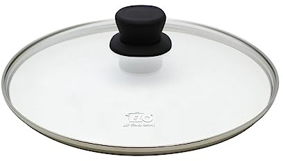 Elo Couvercle de casserole et couvercle de poêle en acier inoxydable, verre et plastique – Couvercle de protection pour casseroles et poêles, 32 cm