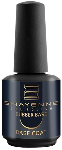 SHAYENNE Rubber Base Coat 15 ml – 2in1 Unterlack für UV/LED Gel Nagellack – Clear, Soak Off – Made in Germany