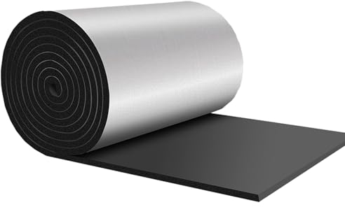 Placa Reflectante Trasera para Radiador, Aislamiento de Espuma de Aluminio Reflectante de 5mm, Aislante Térmico en Rollo, Rollo de Aislamiento de Lámina, para Suelo, Techo, Puerta de Garaje, Furgoneta