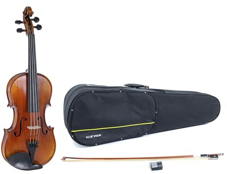 Violín GEWA, juego de violín serie Maestro 2 VL 4, 4/4 listo para tocar incl. estuche moldeado, arco Massaranduba y cuerdas Il Cannone