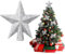 Stella per Albero di Natale, Puntale Christmas Tree Topper, 6 cm, Decorazione Natalizia