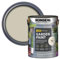 AOC24 Garden Fence Paint 750ml – Multi-Surface Exterior Paint for Wood, Brick, Metal, Stone & Terracotta – Waterproof, Resists Fading, Matt Finish for Sheds, Fences, Garden Furniture Paint White Ash