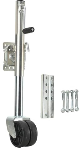 CDZHLTG Gato Giratorio de Lengüeta Remolque Doble Rueda con Ruedas y Mango Capacidad 680 kg para Remolque RV Barco 600-880mm