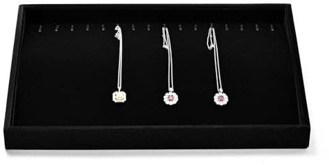 Papten Jewellery Organiser Tray Stackable Black Bracelet Tray
