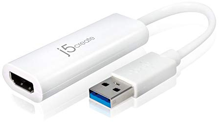 J5CREATE Adaptateur Multi-Moniteur USB vers HDMI 1080p 2048 x 1152 @ 32 Bits | USB 3.0 avec Support 2.0 | Compatible avec Mac et Windows